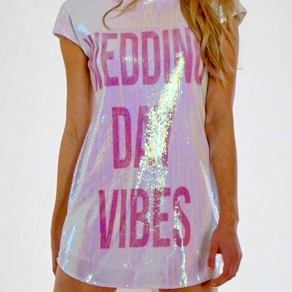 Hayley Paige Wedding Day Vibes Hologram Sequins Dress